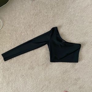 Cropped F21 One Sleeve Shirt